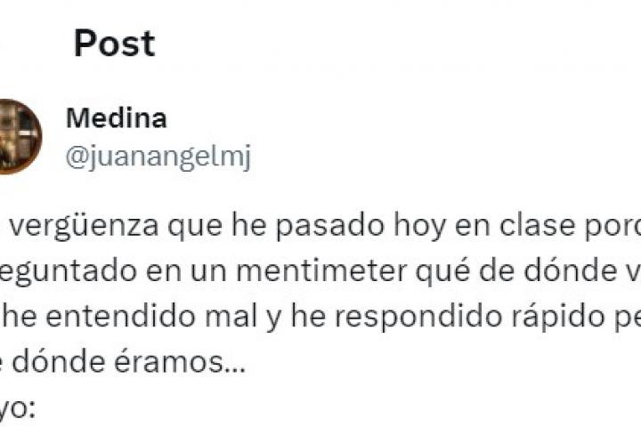 El mensaje del usuario @juanangelmj en Twitter.