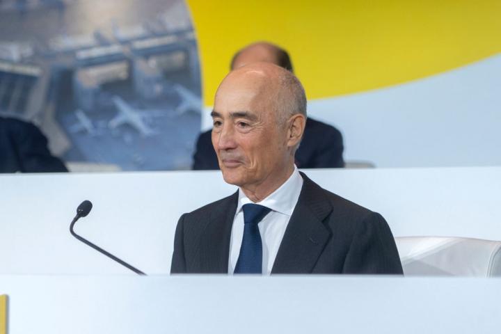 Rafael del Pino, durante la Junta General de Accionistas de Ferrovial en abril de 2023