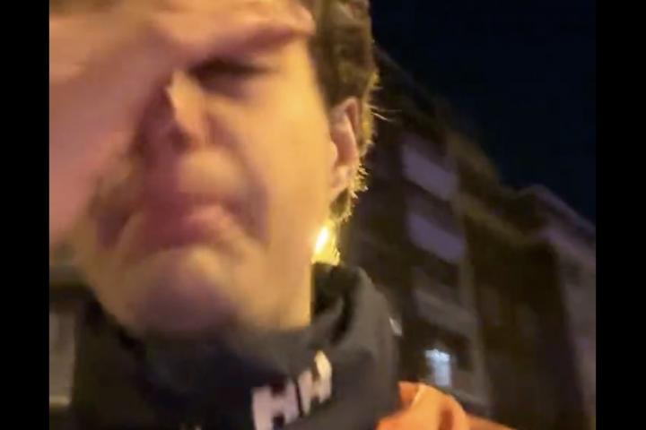 Pablo Paso, protagonista de los vídeos virales de las protestas contra la amnistía