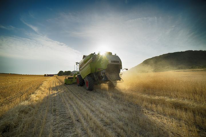 Un agricultor trabajando en el campo.