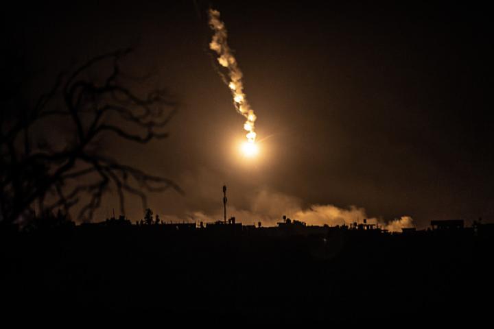 Imagen de archivo de un bombardeo sobre la Franja de Gaza.