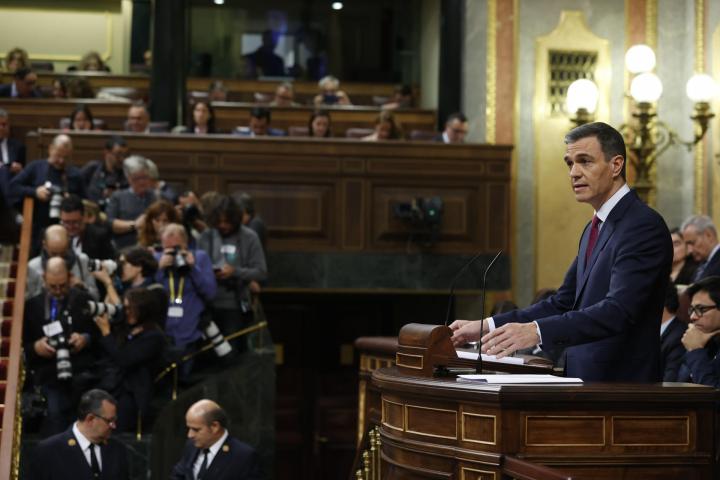 El secretario general del PSOE y presidente del Gobierno en funciones, Pedro Sánchez.