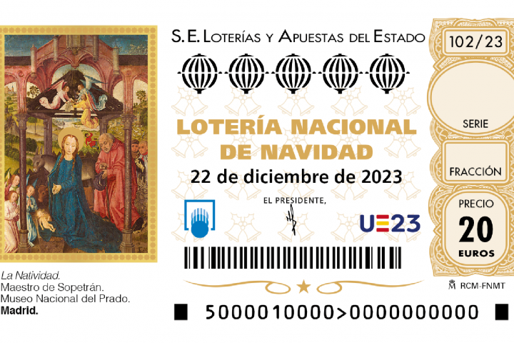 Décimo de Lotería de Navidad.