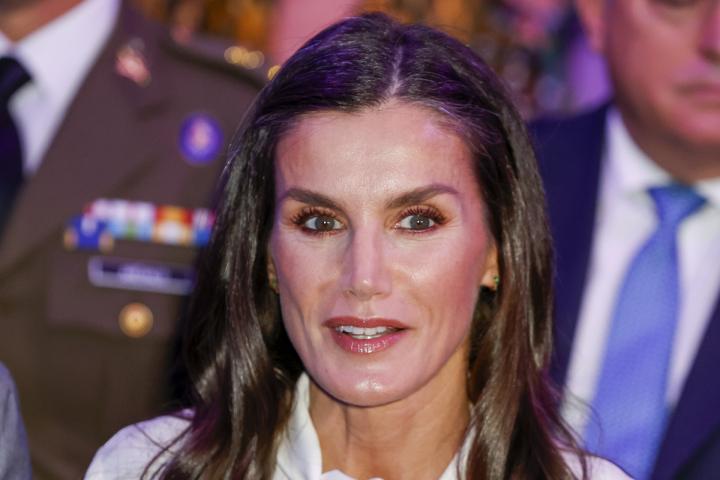 La reina Letizia, en un acto de la Fundación Microfinanzas BBVA el 15 de noviembre de 2023.