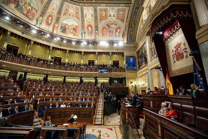 Imagen de archivo de la sesión de investidura de Pedro Sánchez en el Congreso.