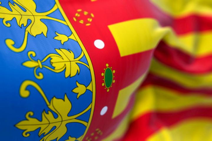 Imagen de una bandera de la Comunidad Valenciana.