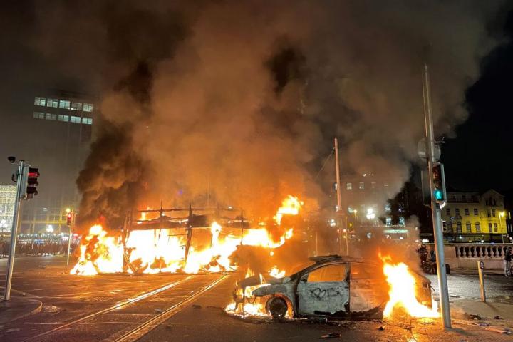 Uno de los puntos de Dublín en los que han actuado grupos de ultraderecha.