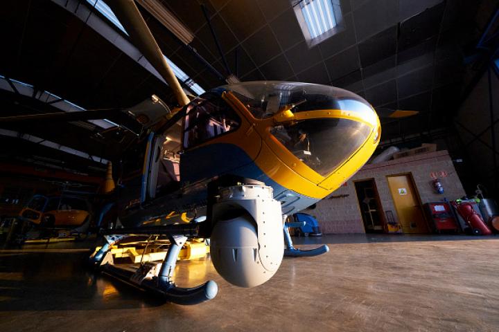 Imagen de archivo de un helicóptero Pegasus, en un hangar.