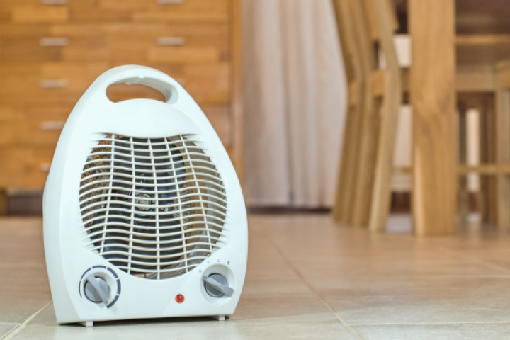 Calefactor eléctrico de bajo consumo.