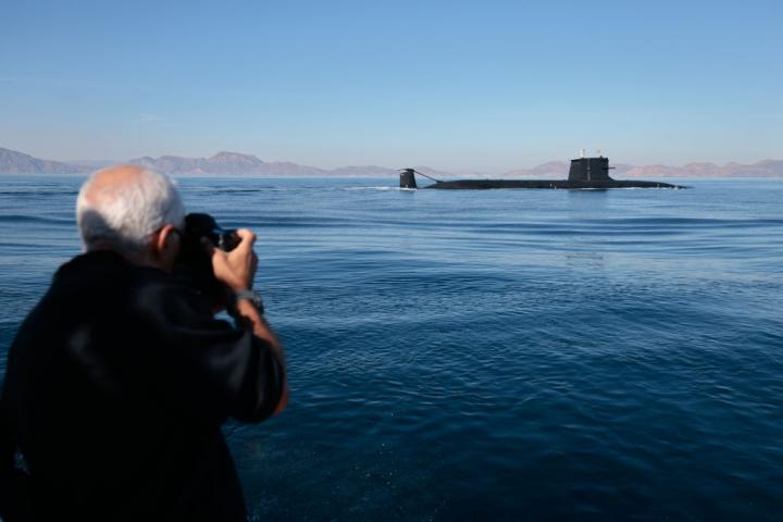 Ultimas maniobras del submarino S-81 Isaac Peral en aguas de Cartagena.