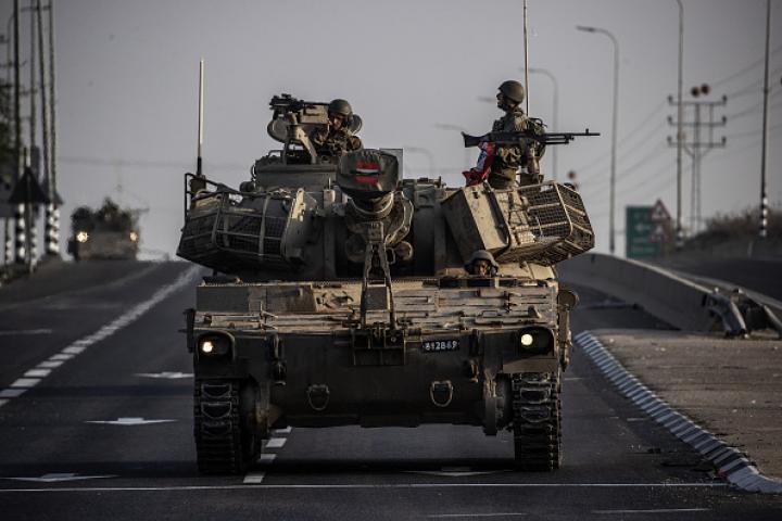 Un blindado israelí, en una imagen de archivo.