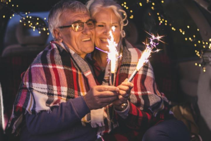 Jubilados disfrutando de la Navidad