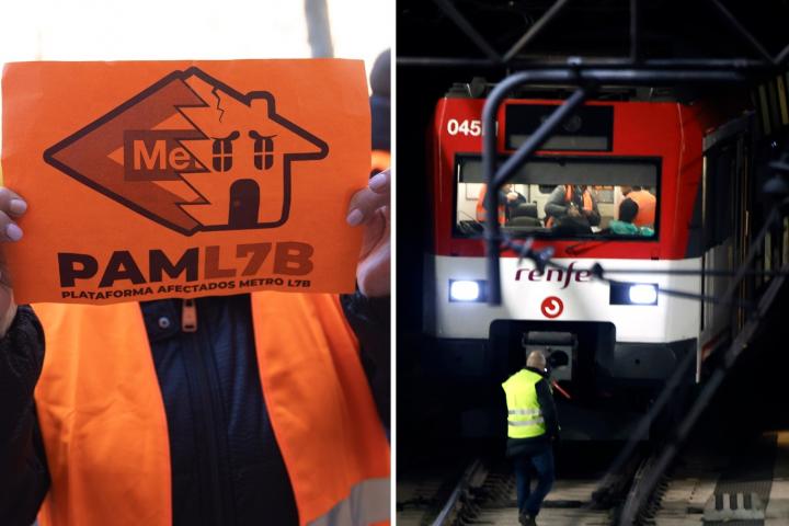 Plataforma de afectados por la L7B de Metro y el descarrilamiento de un tren de Cercanías