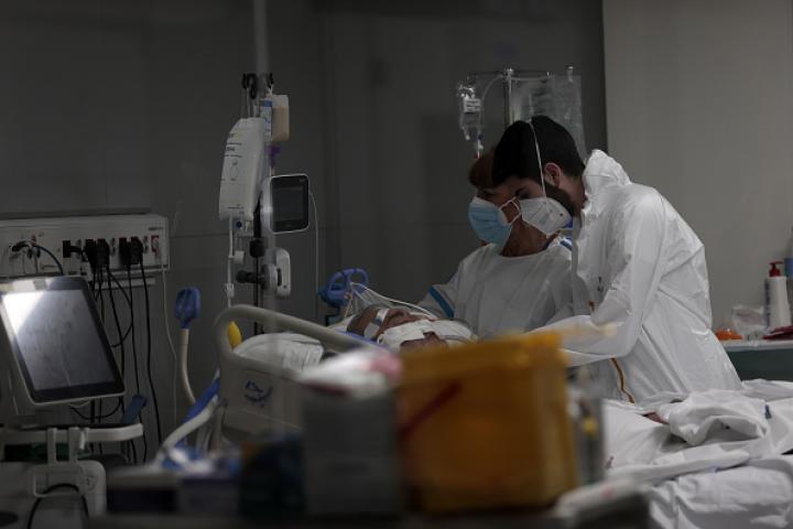 Imagen de archivo de un paciente de covid.