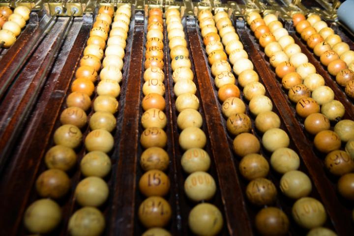 Bolas de la Lotería de Navidad.