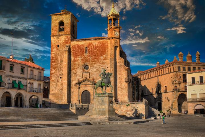 Plaza mayor de Trujillo, en Extremadura.