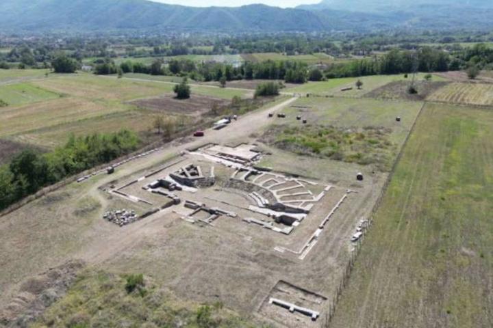Vista de la excavación de Interamna Lirenas desde arriba.
