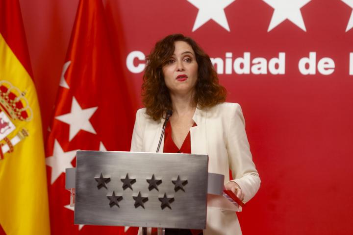 La presidenta de la Comunidad de Madrid, Isabel Díaz Ayuso.