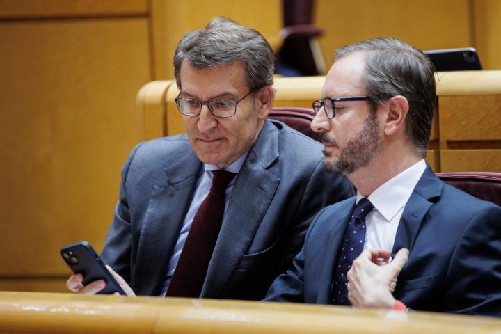 Foto de archivo de Alberto Núñez Feijóo y Javier Maroto.