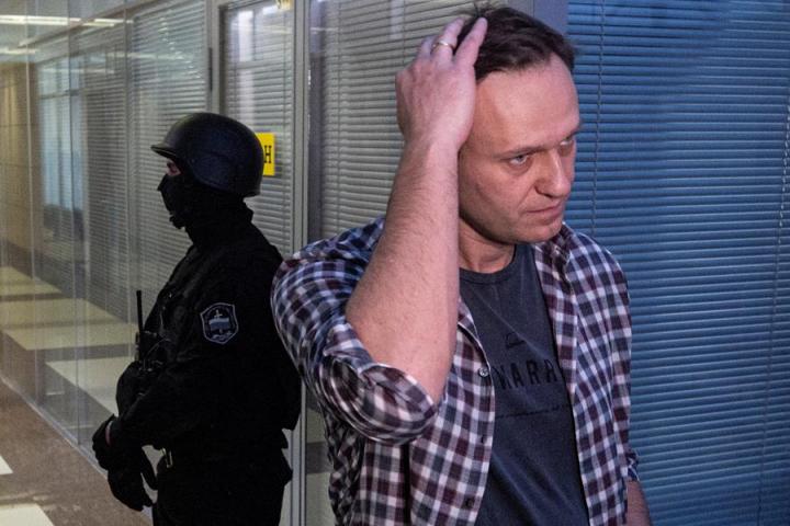 El opositor ruso Alexei Navalny, durante su arresto en 2019.