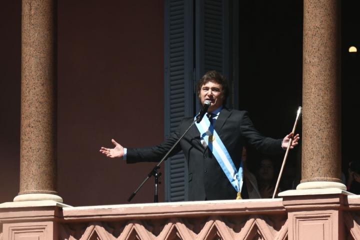 Javier Milei habla tras su nombramiento como presidente