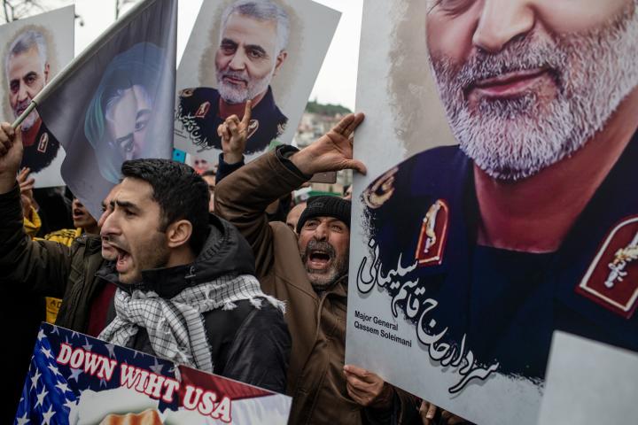 Protestas muerte Qasem Soleimani.