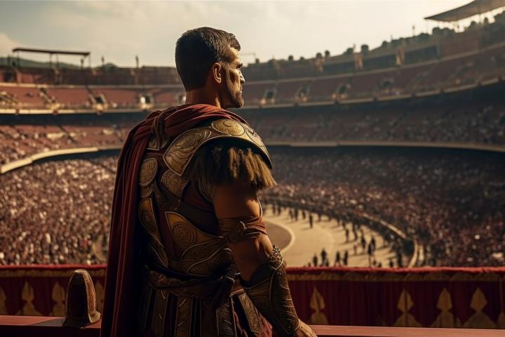 Un emperador romano observando unos juegos (imagen conceptual)