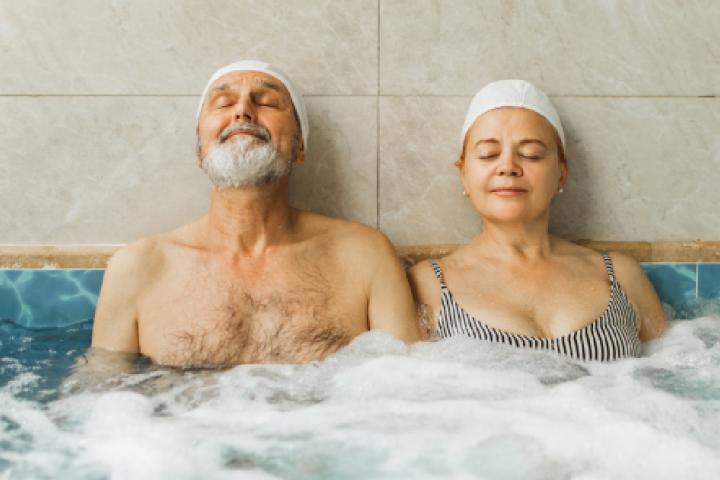 Jubilados en un balneario