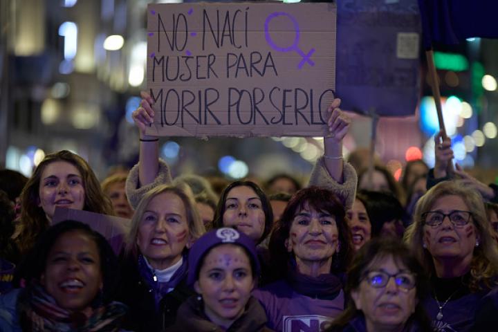 Un instante de la manifestación del 8M de 2023, en Madrid.