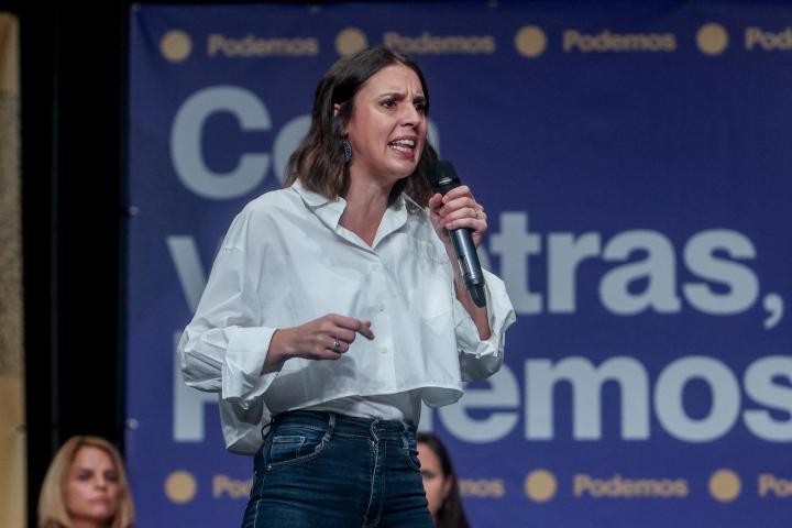 La candidata de Podemos a las elecciones europeas, Irene Montero.