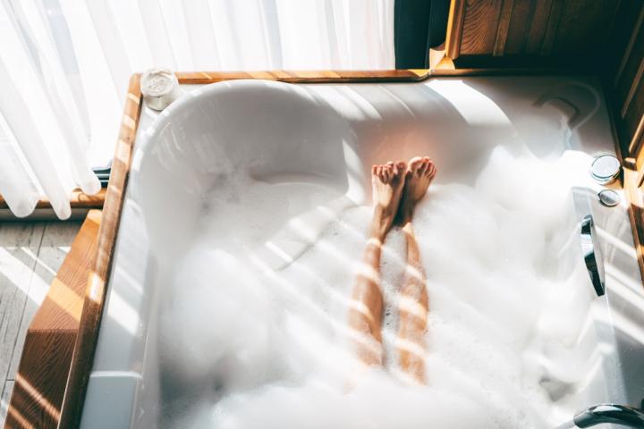 Imagen del baño de un hotel