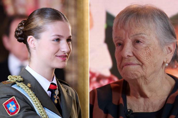 La princesa Leonor y la actriz María Galiana.