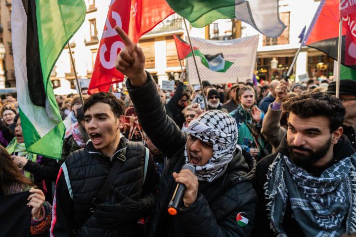 Protestas en defensa de Palestina en Madrid.