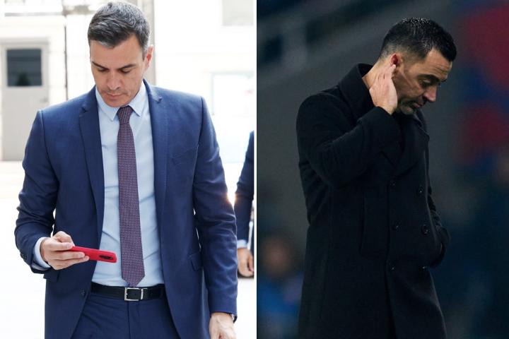 Pedro Sánchez y Xavi Hernández