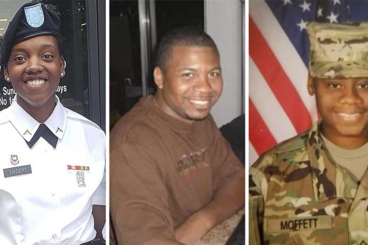 Los tres soldado fallecidos en el ataque con un dron suicida a una base militar en Jordania.