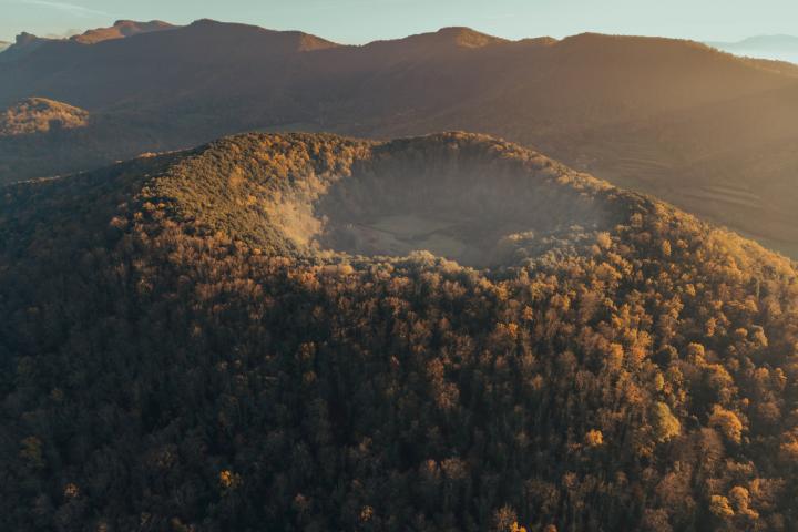 El volcán de la Garrotxa.
