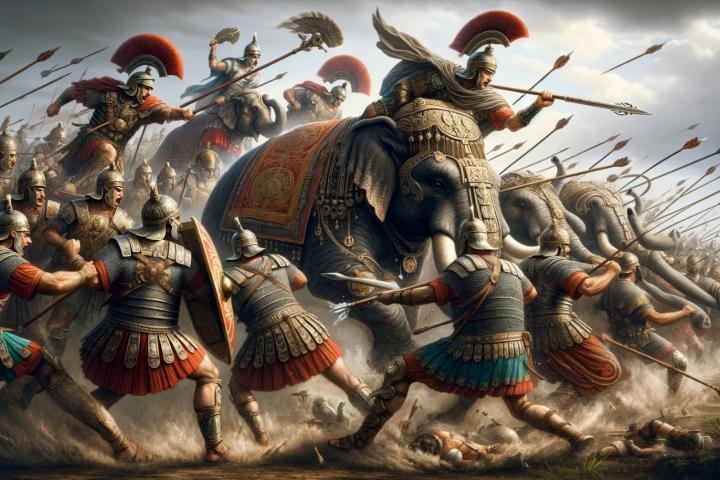 Recreación de la Batalla de Tapso.