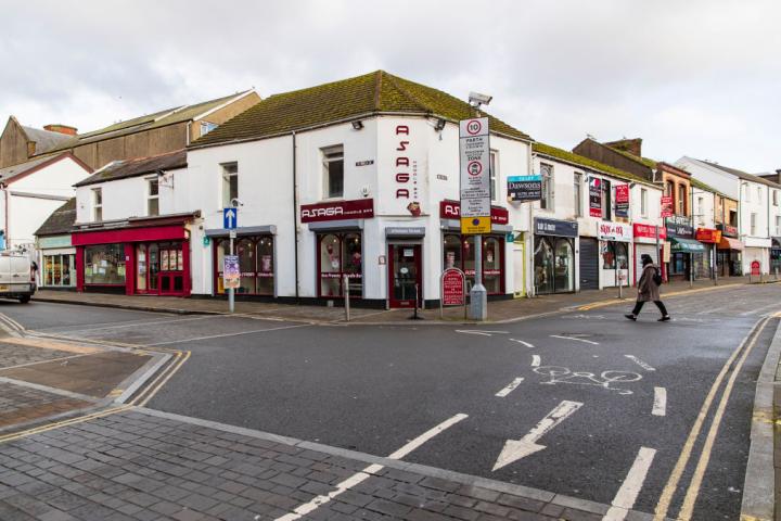 Una calle de Swansea, en Gales.