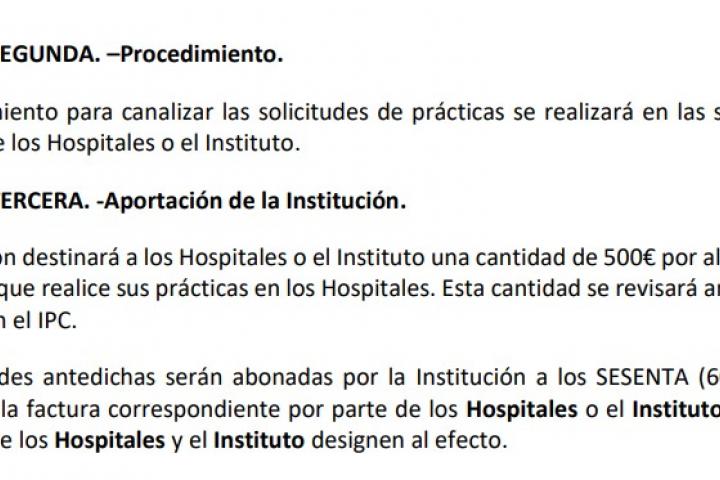 Clásusulas Convenio Prácticas Grupo Quirón