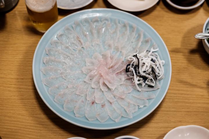 Un plato de fugu.