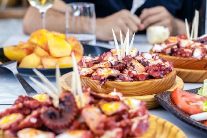 El pulpo, uno de los platos más típicos de la cocina gallega.