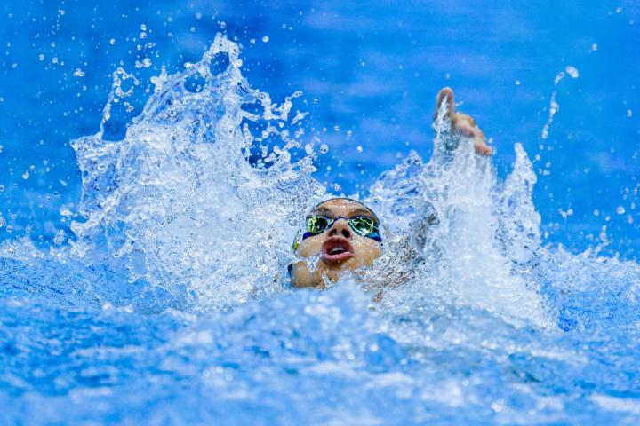 Hugo González, en plena competición