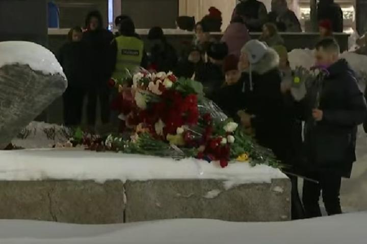 Imagen del homenaje ciudadano a Alexéi Navalni en Moscú