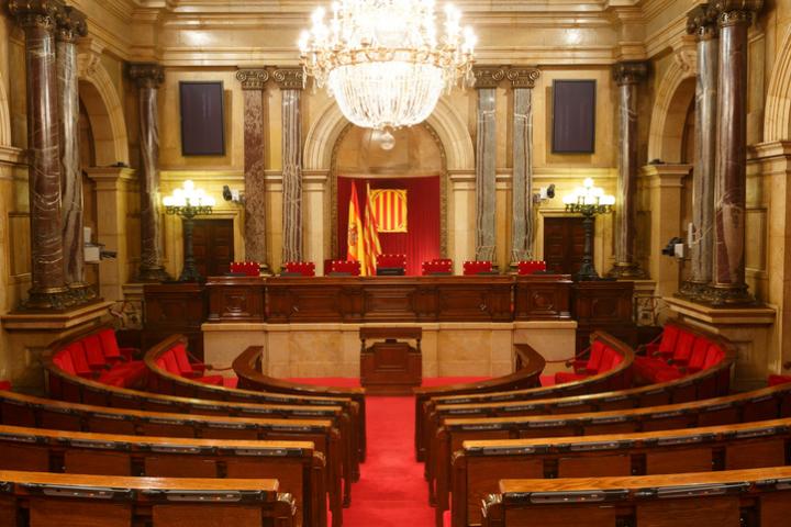 Imagen de archivo del interior del Parlament de Catalunya.