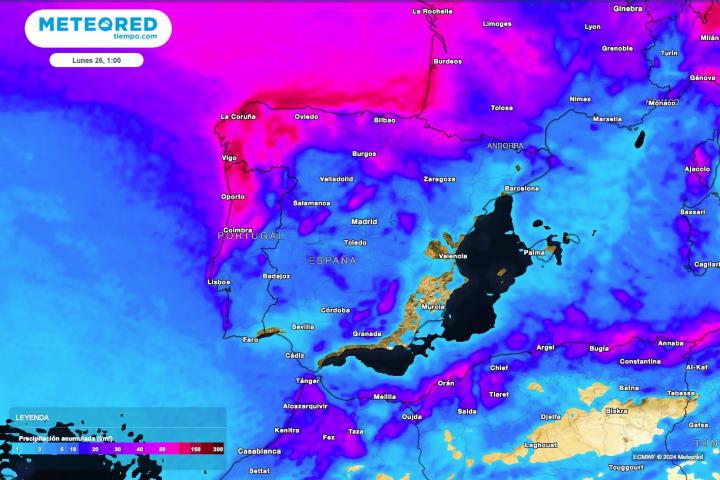 Mapa de precipitación acumulada