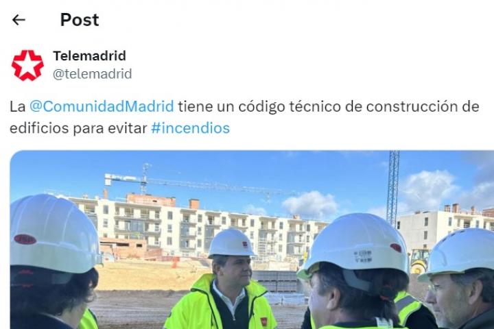 El tuit de Telemadrid