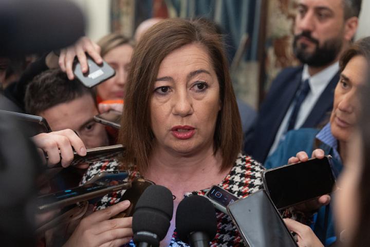 La presidenta del Congreso y exmandataria balear, Francina Armengol, a su llegada a la Cámara Baja este martes.