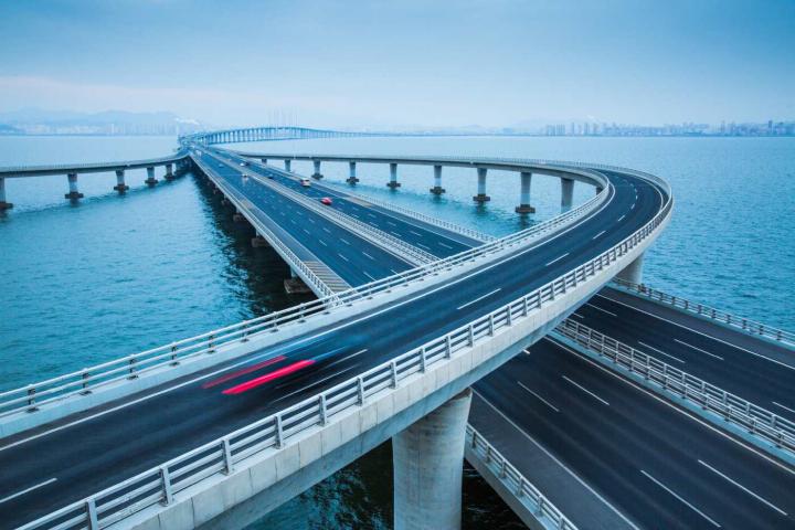 Puente de la bahía de Jiaozhou en China
