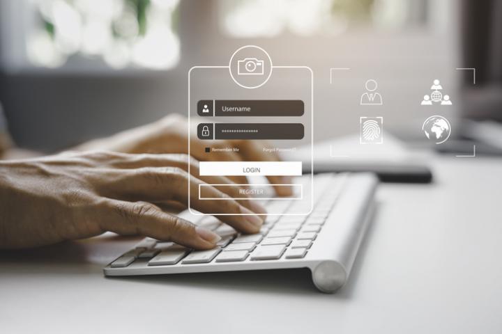 Ilustración de un inicio de sesión en un ordenador.