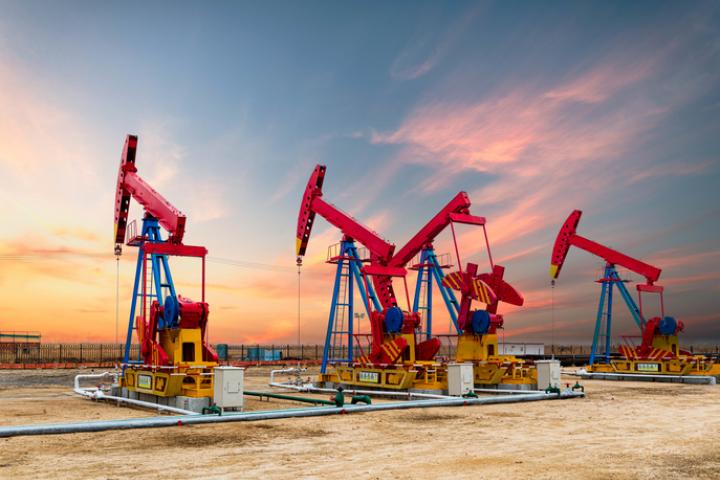 Imagen de archivo de una prospección petrolífera en China.